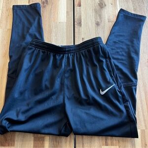 Nike Dri-FIT Black Athletic Pants | Youth Large | Zip Ankles